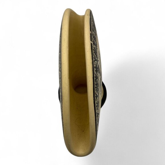 Greek Pottery-Style Vintage Napkin Holder Handmade In Greece 4" Tall With Intric - Picture 5 of 6